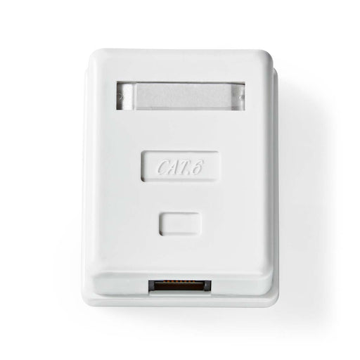 Nedis Network Wall Box - On-Wall, 1 port(s), UTP CAT6, White - Envelope