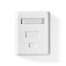 Nedis Network Wall Box - On-Wall, 1 port(s), UTP CAT6, White - Envelope