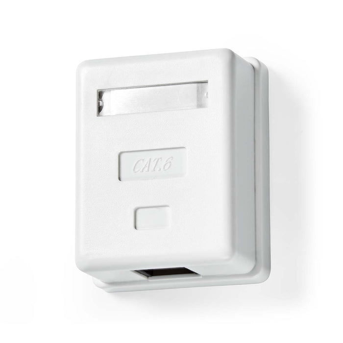 Nedis Network Wall Box - On-Wall, 1 port(s), UTP CAT6, White - Envelope