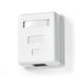 Nedis Network Wall Box - On-Wall, 1 port(s), UTP CAT6, White - Envelope