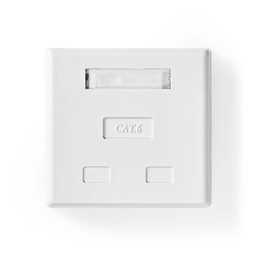 Nedis Network Wall Box - On-Wall, 2 port(s), UTP CAT6, White - Envelope