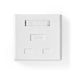 Nedis Network Wall Box - On-Wall, 2 port(s), UTP CAT6, White - Envelope