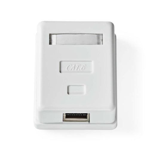 Nedis Network Wall Box - On-Wall, 1 port(s), STP CAT6, White - Envelope