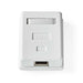 Nedis Network Wall Box - On-Wall, 1 port(s), STP CAT6, White - Envelope