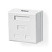 Nedis Network Wall Box - On-Wall, 2 port(s), STP CAT6, White - Envelope