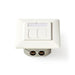 Nedis Network Wall Box - In-Wall, 2 port(s), CAT6a, White - Polybag