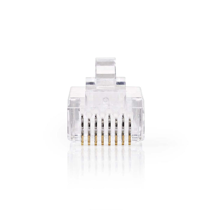 Nedis RJ45 Connector - Male, Solid UTP CAT6, Straight, Transparent - Envelope