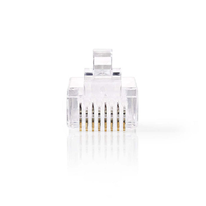 Nedis RJ45 Connector - Male, Stranded UTP CAT6, Straight, Transparent - Envelope