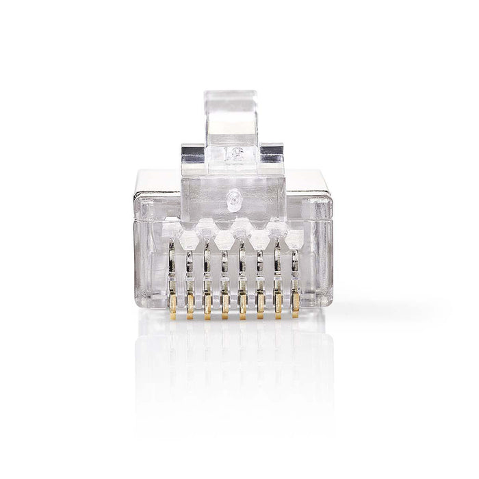 Nedis RJ45 Connector - Male, Solid UTP CAT6, Straight, Transparent - Polybag