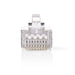 Nedis RJ45 Connector - Male, Solid UTP CAT6, Straight, Transparent - Polybag