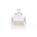 Nedis RJ45 Connector - RJ45 Pass Through, Solid UTP CAT5, Straight, Transparent - Polybag