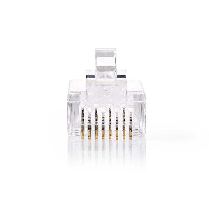 Nedis RJ45 Connector - RJ45 Pass Through, Stranded UTP CAT5, Straight, Transparent - Polybag