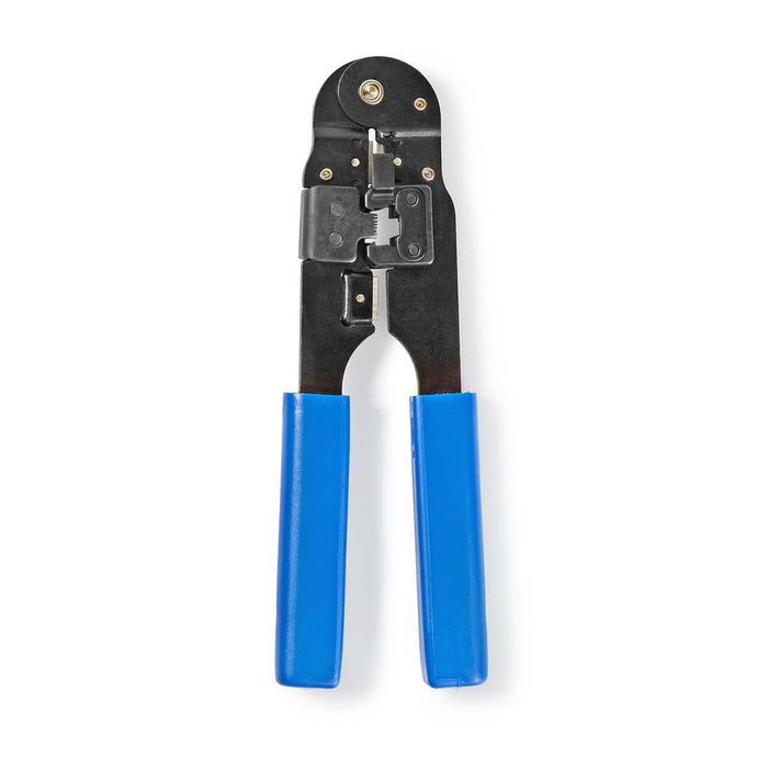 Nedis Crimp pliers - CAT5 / CAT5e / CAT6 / CAT6a / RJ45, Cutting / Plier / Stripping, ABS / Steel, ABS / Steel - Blue