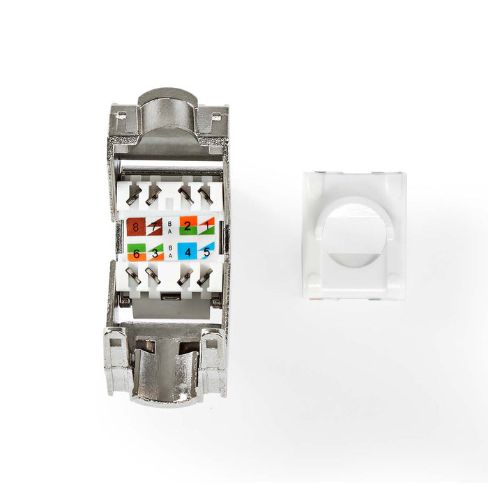 Nedis Keystone - CAT6, RJ45 Female, S/FTP, Metal - Envelope