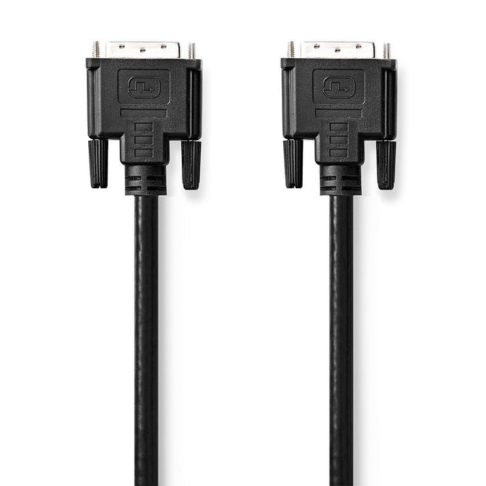 Nedis DVI Cable - DVI-D 24+1-Pin Male, DVI-D 24+1-Pin Male, 1080p, Black - Tag