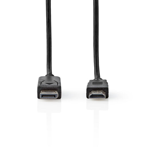 Nedis DisplayPort Cable - DisplayPort Male, HDMI Male, 4K@30Hz, Black - Tag