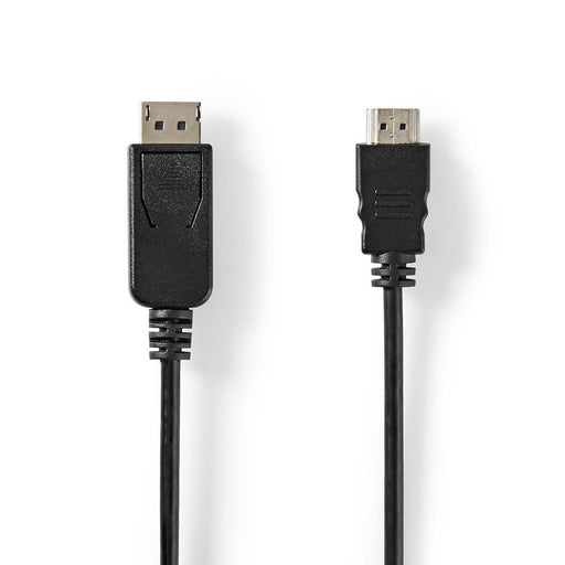 Nedis DisplayPort Cable - DisplayPort Male, HDMI Male, 4K@30Hz, Black - Tag