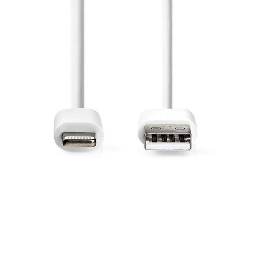 Nedis Lightning Cable - USB 2.0, Apple Lightning 8-Pin, USB-A Male, White - Tag