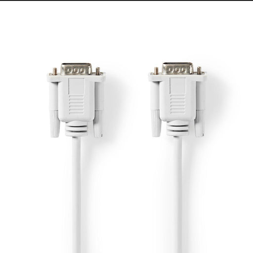 Nedis Serial Cable - D-SUB 9-Pin Male, D-SUB 9-Pin Male, Nickel Plated, Ivory - Tag