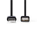 Nedis USB Cable - USB 2.0, USB-A Male, USB-A Female, Black - Tag