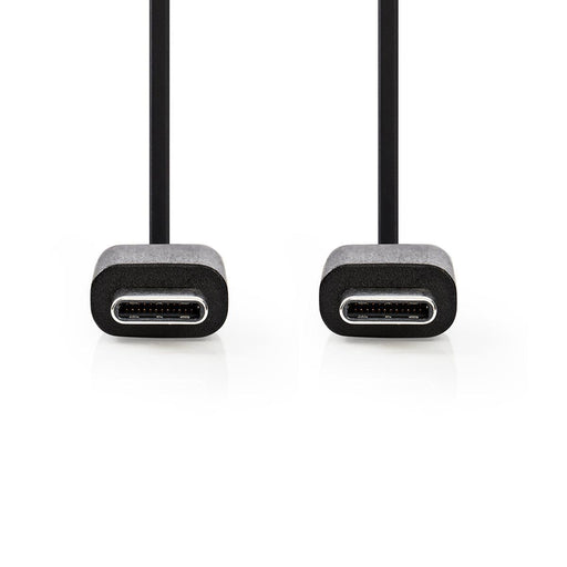 Nedis USB Cable - USB 2.0, USB-C Male, USB-C Male, Black - Tag