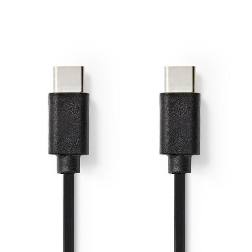 Nedis USB Cable - USB 2.0, USB-C Male, USB-C Male, Black - Tag