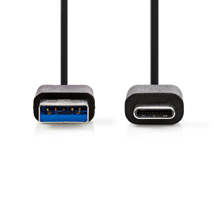 Nedis USB Cable - USB 3.2 Gen 1, USB-A Male, USB-C Male, Black - Tag