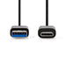 Nedis USB Cable - USB 3.2 Gen 1, USB-A Male, USB-C Male, Black - Tag