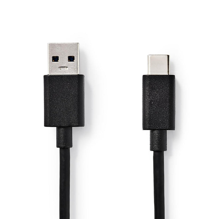 Nedis USB Cable - USB 3.2 Gen 1, USB-A Male, USB-C Male, Black - Tag