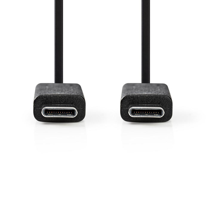 Nedis USB Cable - USB 3.2 Gen 2, USB-C Male, USB-C Male, Black - Tag