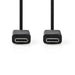 Nedis USB Cable - USB 3.2 Gen 2, USB-C Male, USB-C Male, Black - Tag