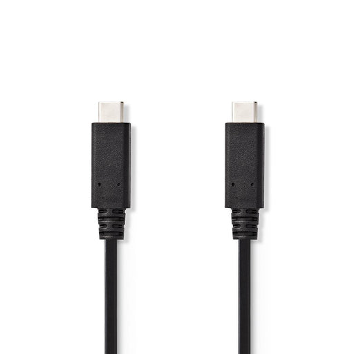 Nedis USB Cable - USB 3.2 Gen 2, USB-C Male, USB-C Male, Black - Tag