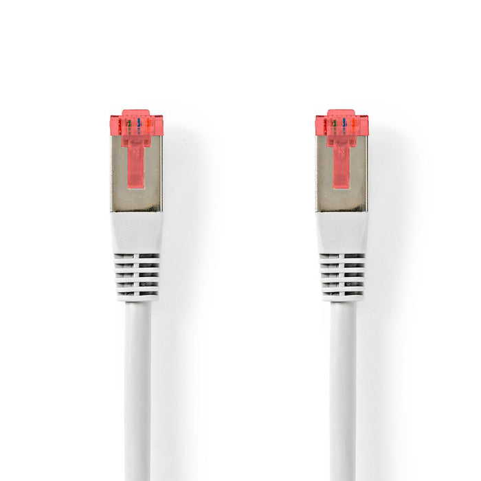 Nedis CAT6 Cable - RJ45 Male, RJ45 Male, S/FTP, White - Tag