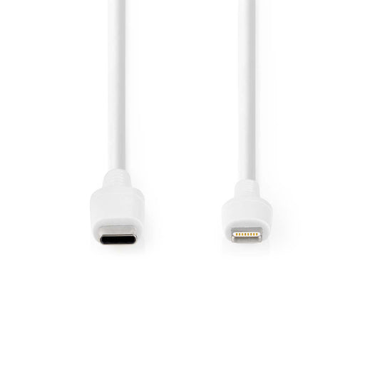 Nedis Lightning Cable - USB 2.0, Apple Lightning 8-Pin, USB-C Male, White - Box