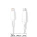 Nedis Lightning Cable - USB 2.0, Apple Lightning 8-Pin, USB-C Male, White - Box