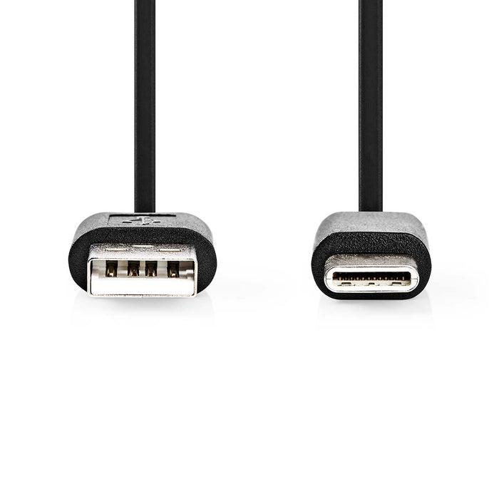 Nedis USB Cable - USB 2.0, USB-A Male, USB-C Male, PVC - Box