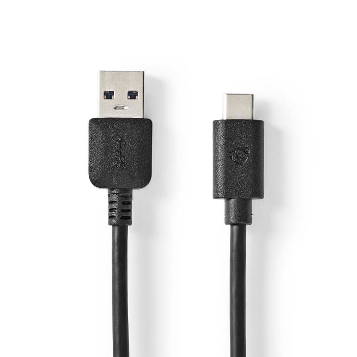 Nedis USB Cable - USB 3.2 Gen 1, USB-A Male, USB-C Male, Black - Box