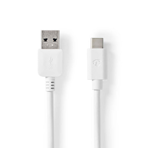 Nedis USB Cable - USB 3.2 Gen 1, USB-A Male, USB-C Male, White - Box