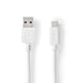 Nedis USB Cable - USB 3.2 Gen 2, USB-A Male, USB-C Male, White - Box