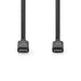 Nedis USB Cable - USB 3.2 Gen 1, USB-C Male, USB-C Male, Black - Box