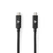 Nedis USB Cable - USB 3.2 Gen 1, USB-C Male, USB-C Male, Black - Box