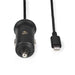 Nedis Car Charger - 1x 2,4 A, Number of outputs: 1, Lightning 8-Pin (Fixed) Cable, 12 W - Single Voltage Output