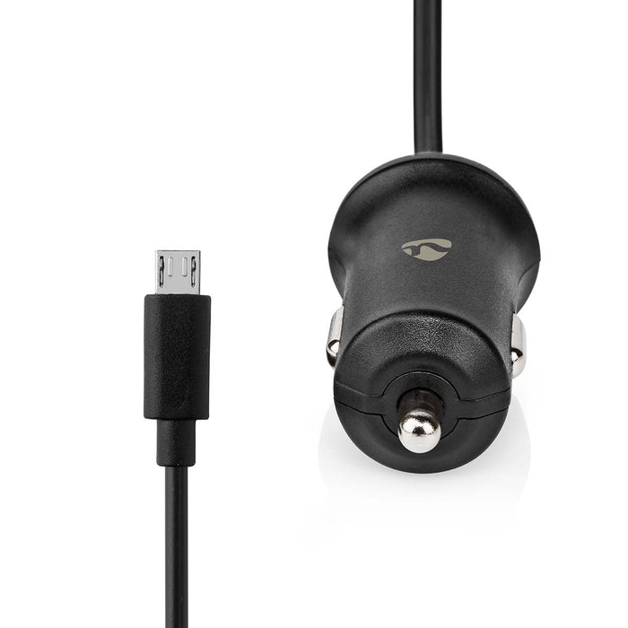 Nedis Car Charger - 1x 2,4 A, Number of outputs: 1, Micro USB (Fixed) Cable, 12 W - Single Voltage Output