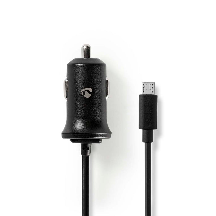 Nedis Car Charger - 1x 2,4 A, Number of outputs: 1, Micro USB (Fixed) Cable, 12 W - Single Voltage Output