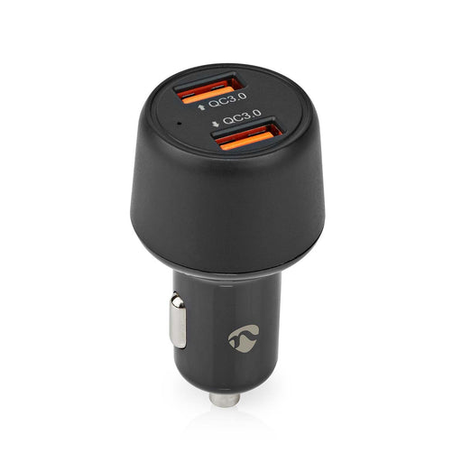 Nedis Car Charger - 2x 3,0 A, Number of outputs: 2, Port type: 2x USB-A, Automatic Voltage Selection - QC3.0