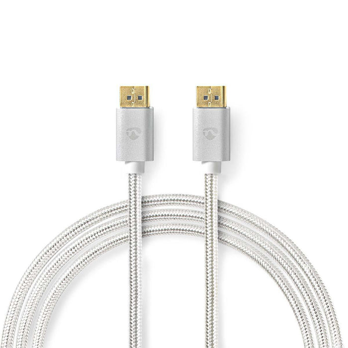 Nedis DisplayPort Cable - DisplayPort Male, DisplayPort Male, 8K@60Hz, Silver - Cover Window Box