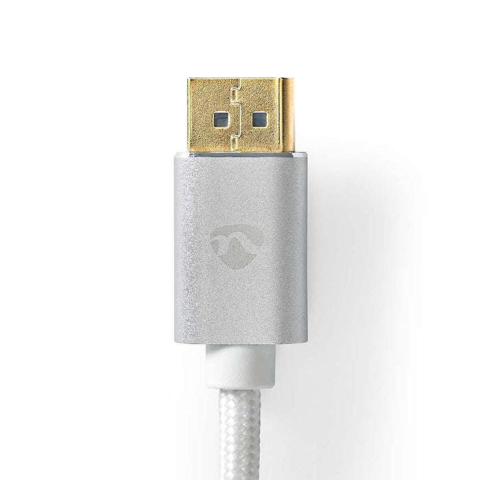 Nedis DisplayPort Cable - DisplayPort Male, DisplayPort Male, 8K@60Hz, Silver - Cover Window Box