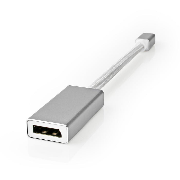 Nedis Mini DisplayPort Cable - DisplayPort 1.2, Mini DisplayPort Male, DisplayPort Female, Silver - Cover Window Box