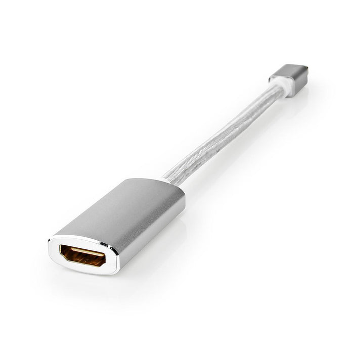 Nedis Mini DisplayPort Cable - DisplayPort 1.2, Mini DisplayPort Male, HDMI Output, Silver - Cover Window Box