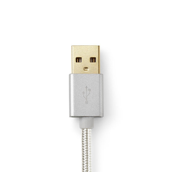 Nedis Lightning Cable - USB 2.0, Apple Lightning 8-Pin, USB-A Male, Aluminium - Cover Window Box